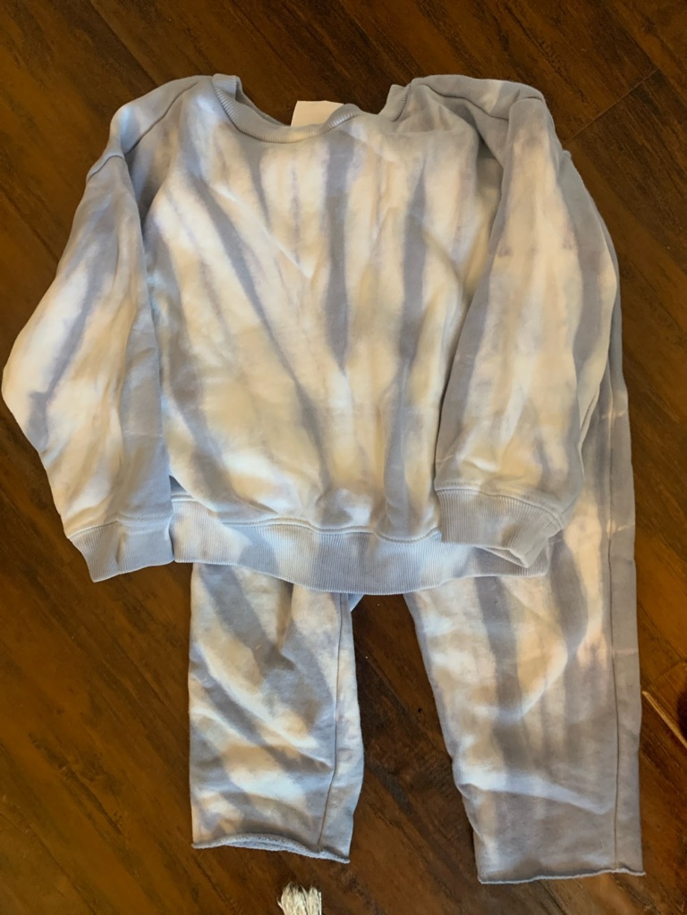 GAP Kids Light Blue & White Tie-Dye Sweatshirt and Joggers Set